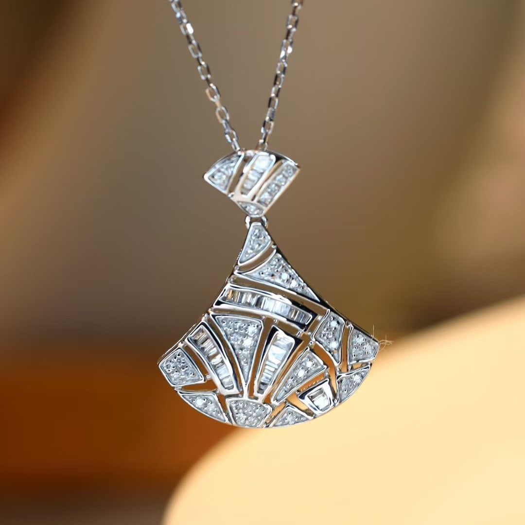 14k Gold 0.4 Ct Natural H Diamond Necklace - 4