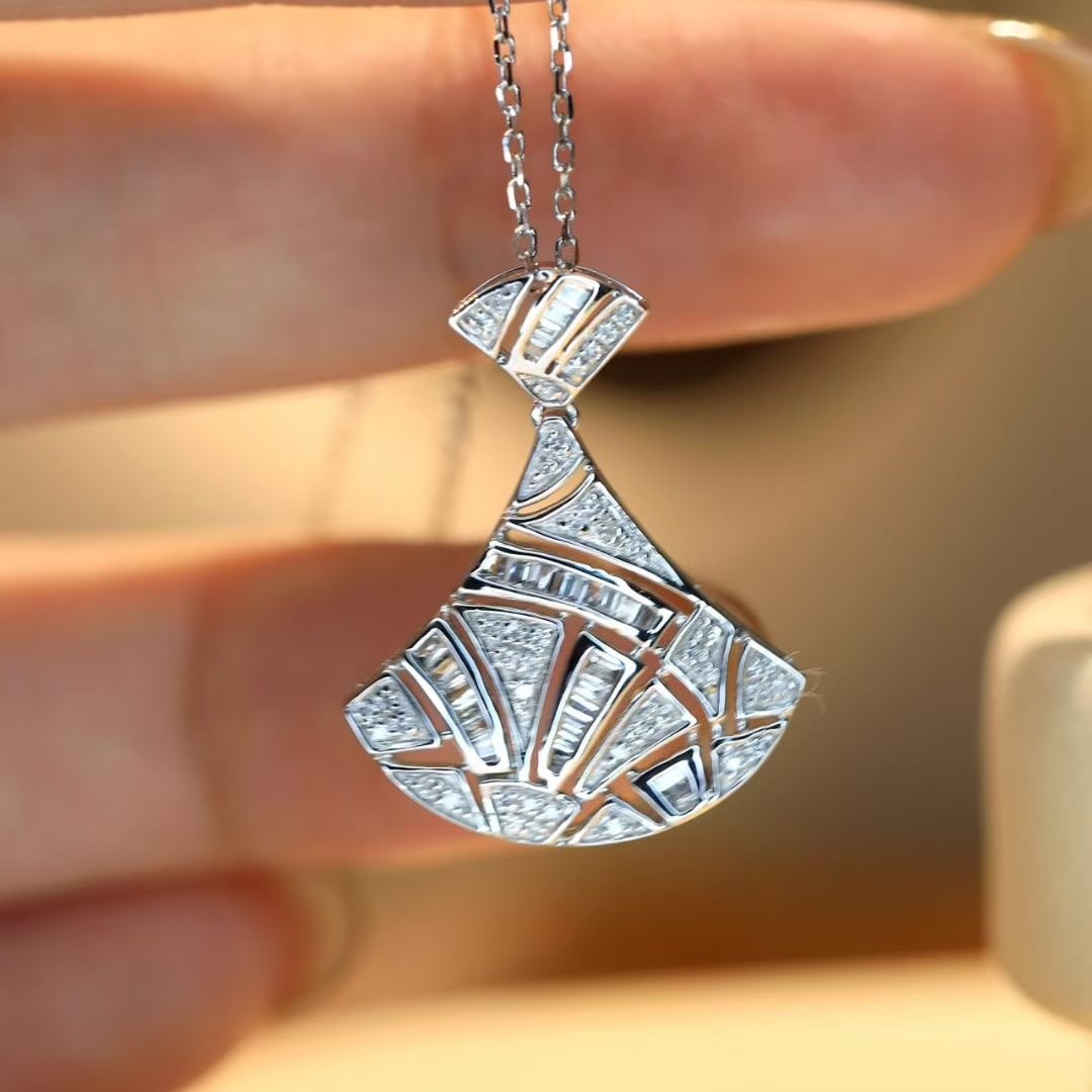 14k Gold 0.4 Ct Natural H Diamond Necklace - 5