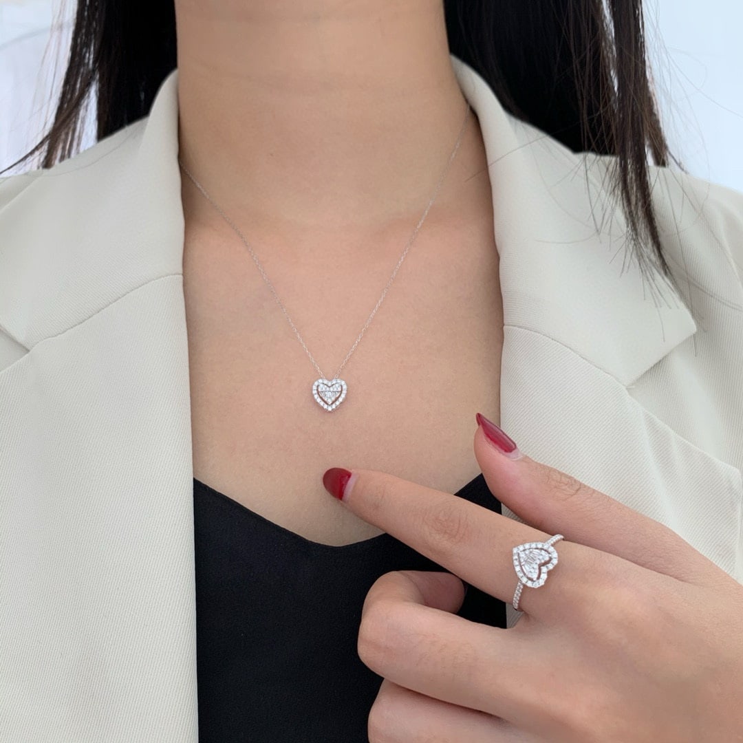 14k Gold 1.3 Ctw Natural H Diamond Jewelry Set - 2