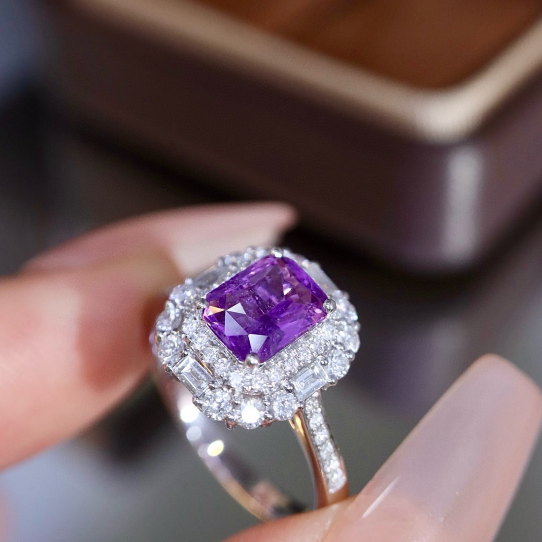 14k Gold 1.83 Ctw Natural Sapphire & Diamond Ring - 2
