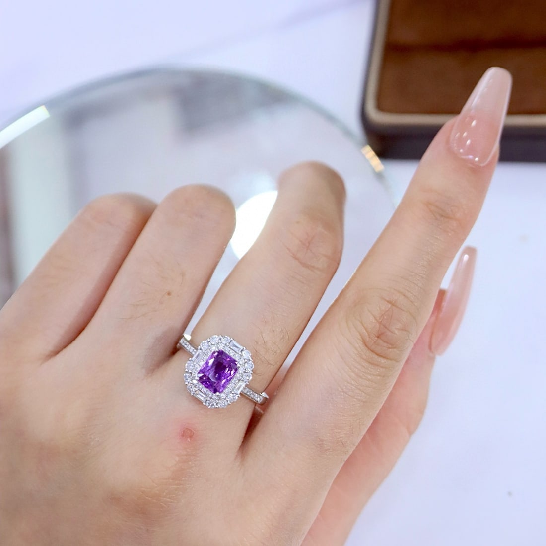 14k Gold 1.83 Ctw Natural Sapphire & Diamond Ring - 8