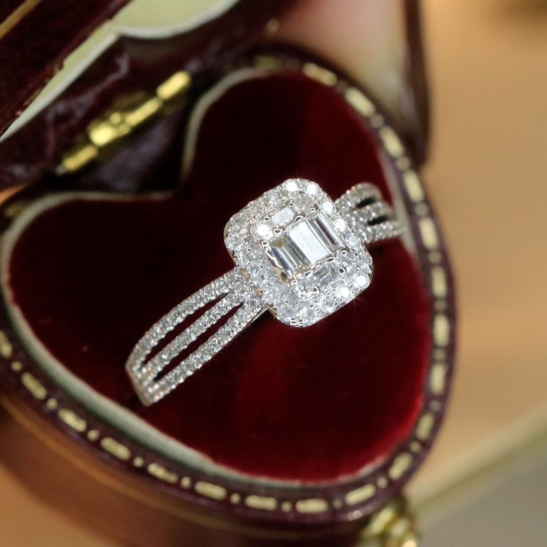 14k Gold 0.5 Ct Natural H Diamond Ring - 2