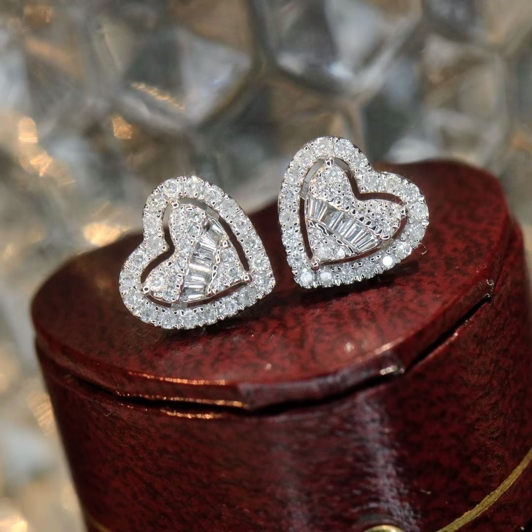 14k Gold 0.5 Ct Natural H Diamond Earrings - 3