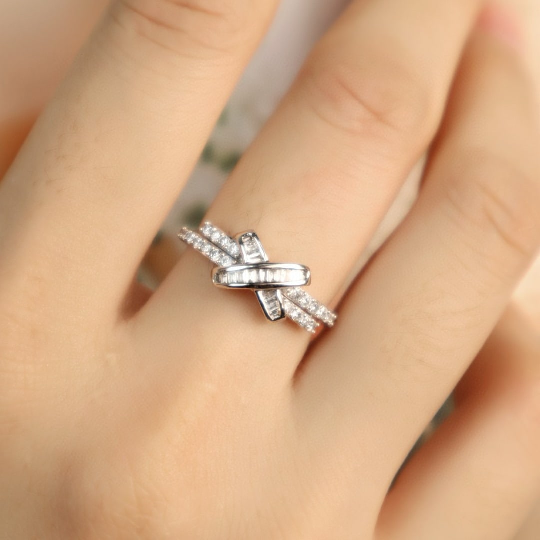 14k Gold 0.40 Ct Natural H Diamond Ring - 2
