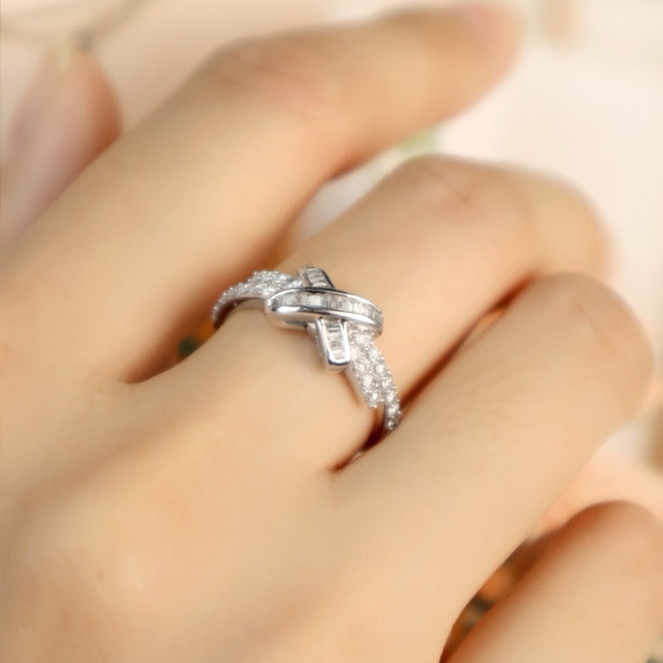 14k Gold 0.40 Ct Natural H Diamond Ring - 6