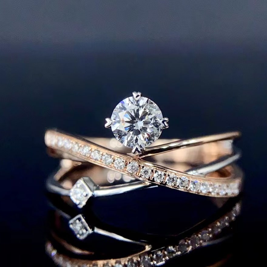 Gia Certified 14k Gold 0.31 Ct Natural E Vs2 3ex Round Diamond Ring: Ref:231048390 // gold content:14k gold // ring size:7. 25us // // main gemstone:diamond // certified:gia // shape:round // carat weight:0. 31ct // clarity grade:vs2 // color:e // treatment:natural //
