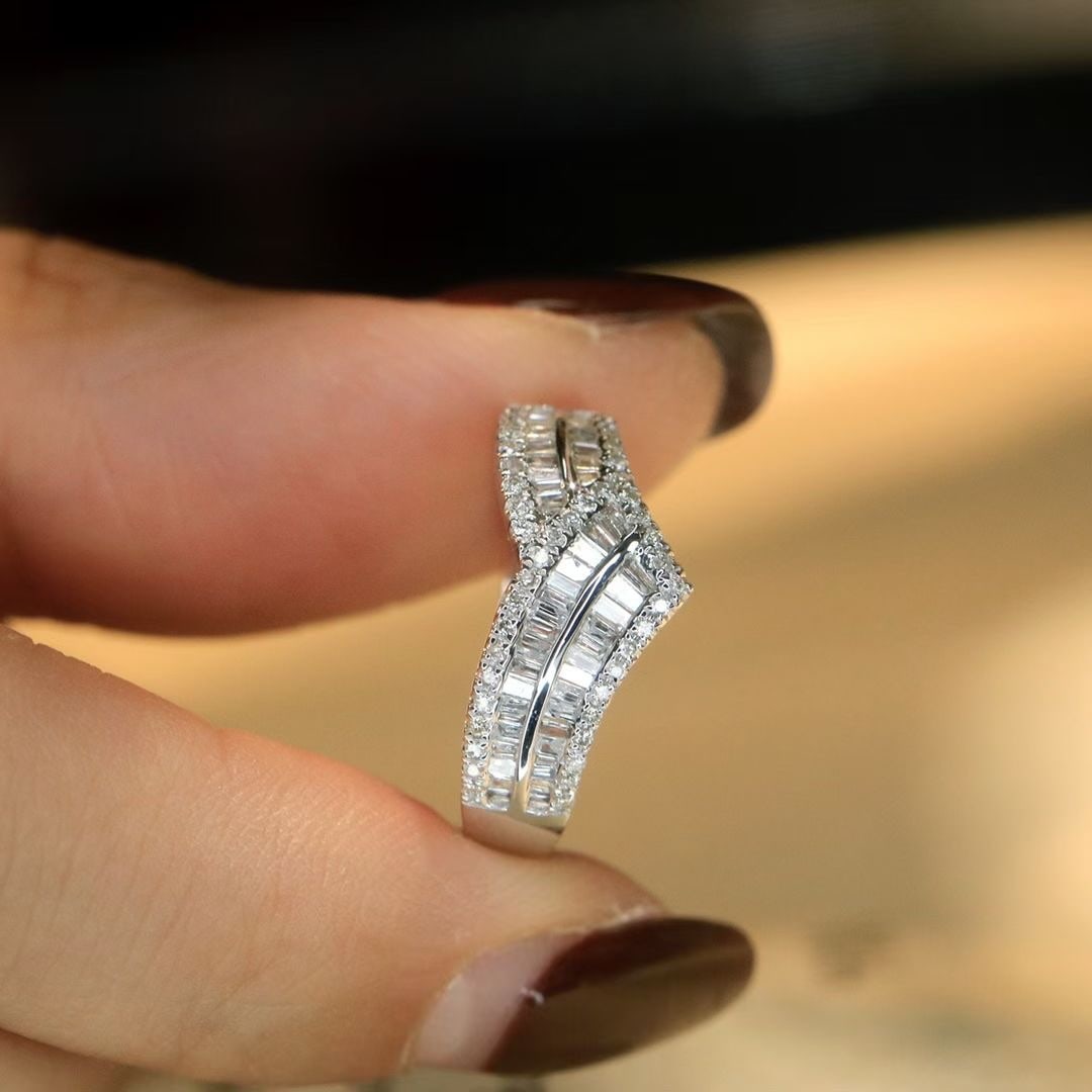 14k Gold 0.5 Ct Natural H Diamond Ring - 3