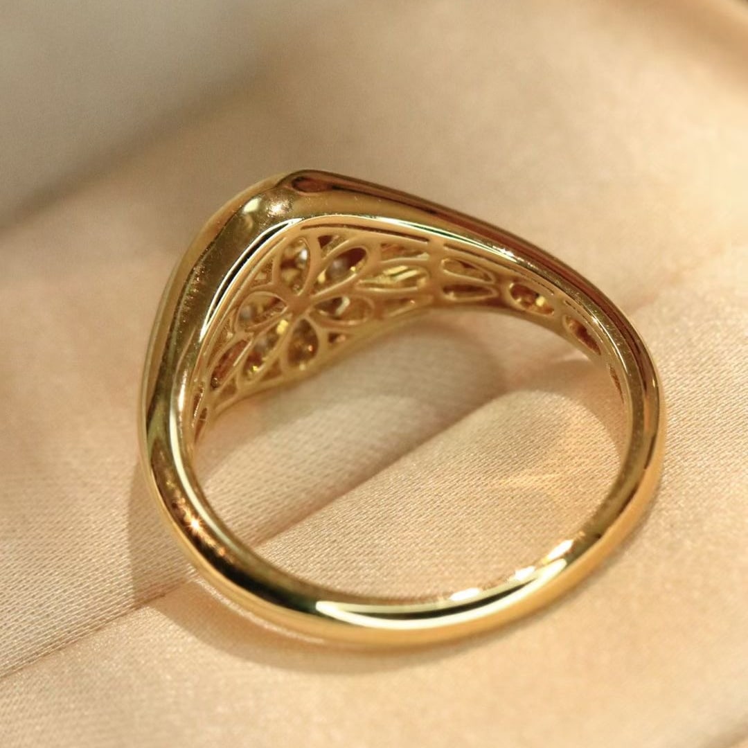 14k Gold 0.3 Ct Natural H Diamond Ring - 2