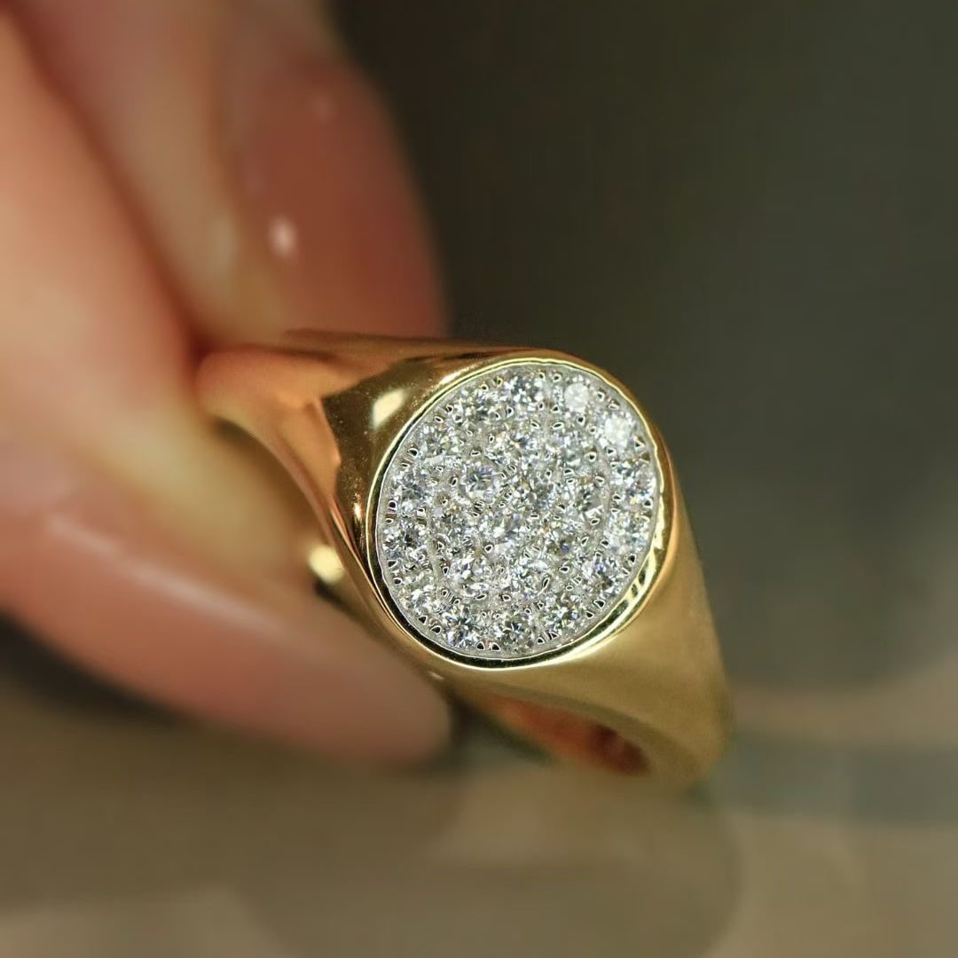 14k Gold 0.3 Ct Natural H Diamond Ring - 3
