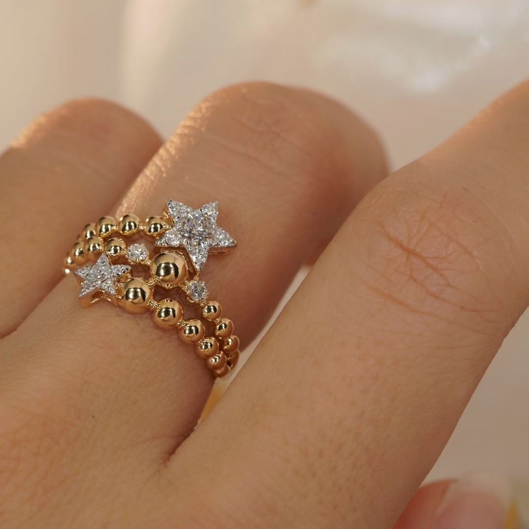 14k Gold 0.74 Ctw Natural H Diamond Jewelry Set - 3