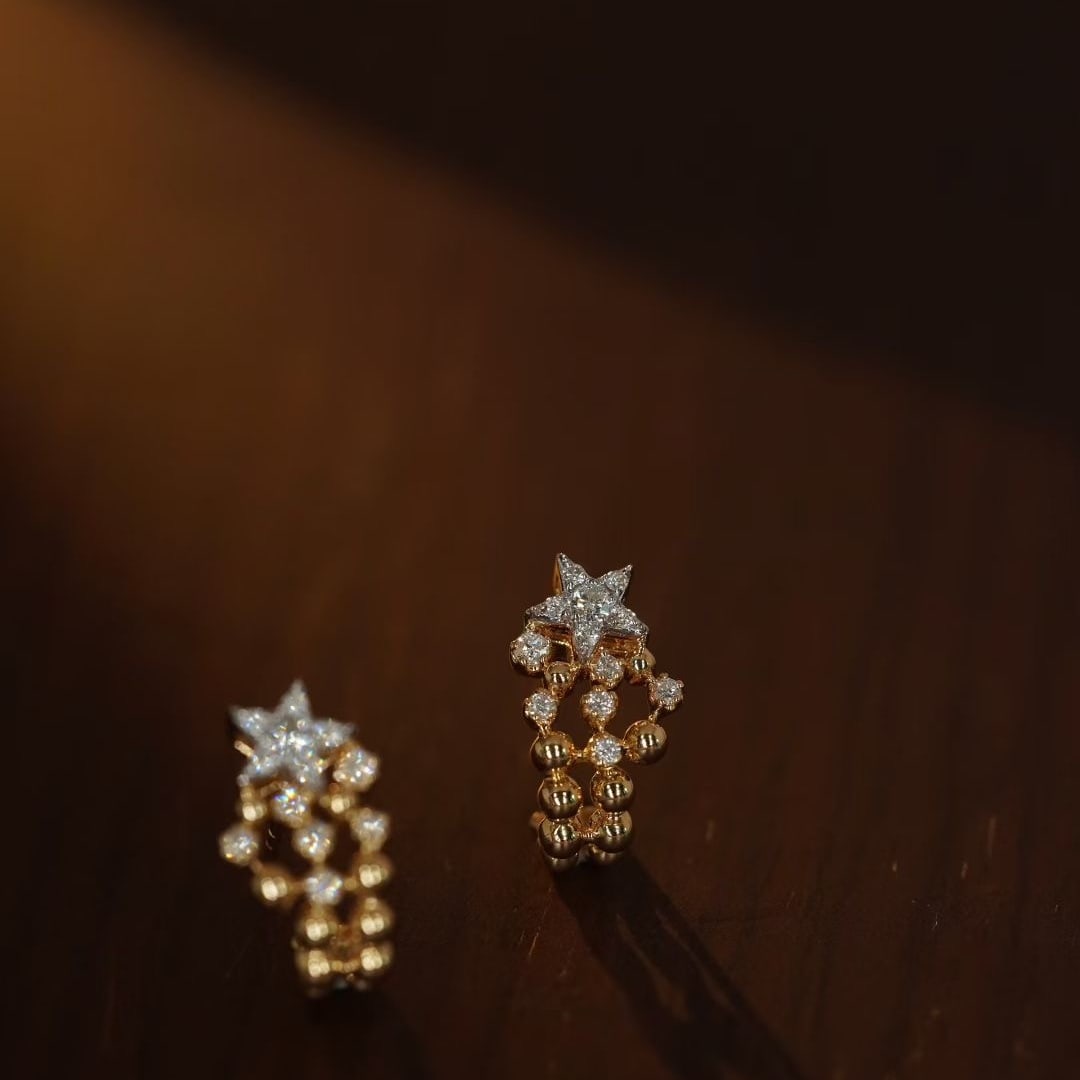 14k Gold 0.74 Ctw Natural H Diamond Jewelry Set - 5