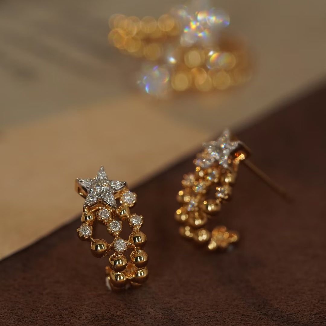 14k Gold 0.74 Ctw Natural H Diamond Jewelry Set - 6
