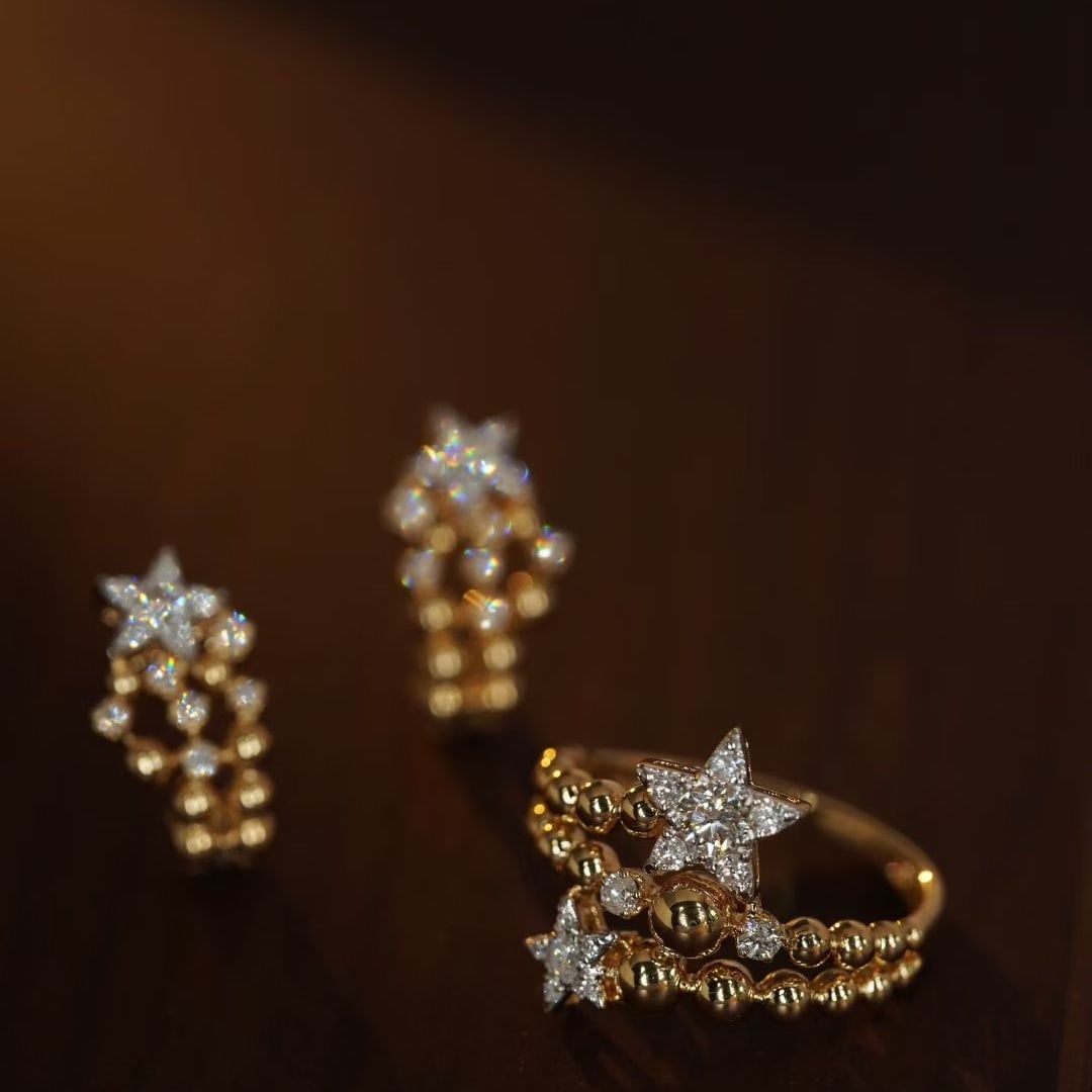 14k Gold 0.74 Ctw Natural H Diamond Jewelry Set - 7