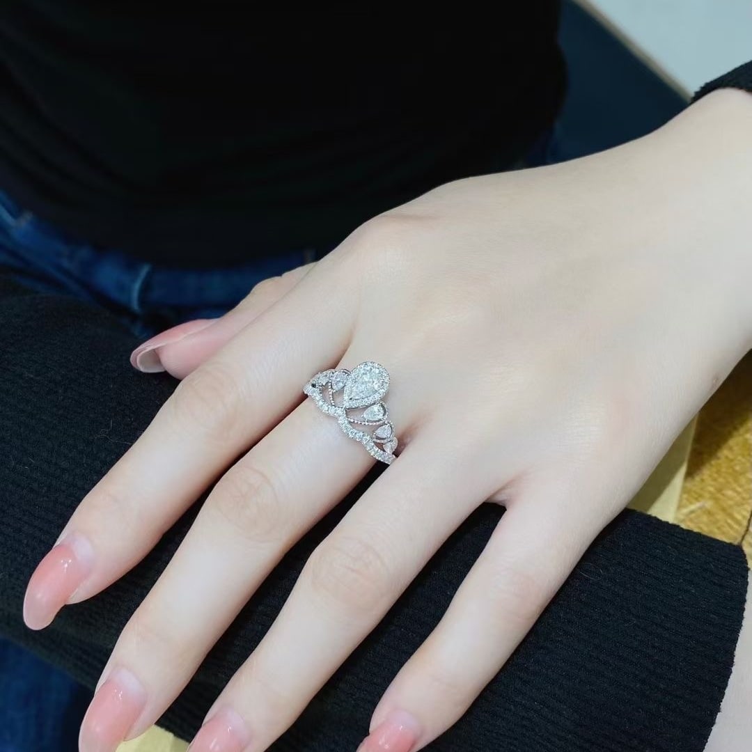 Gia Certified 14k Gold 1.1 Ctw Natural F Si1 Pear Diamond Ring - 2