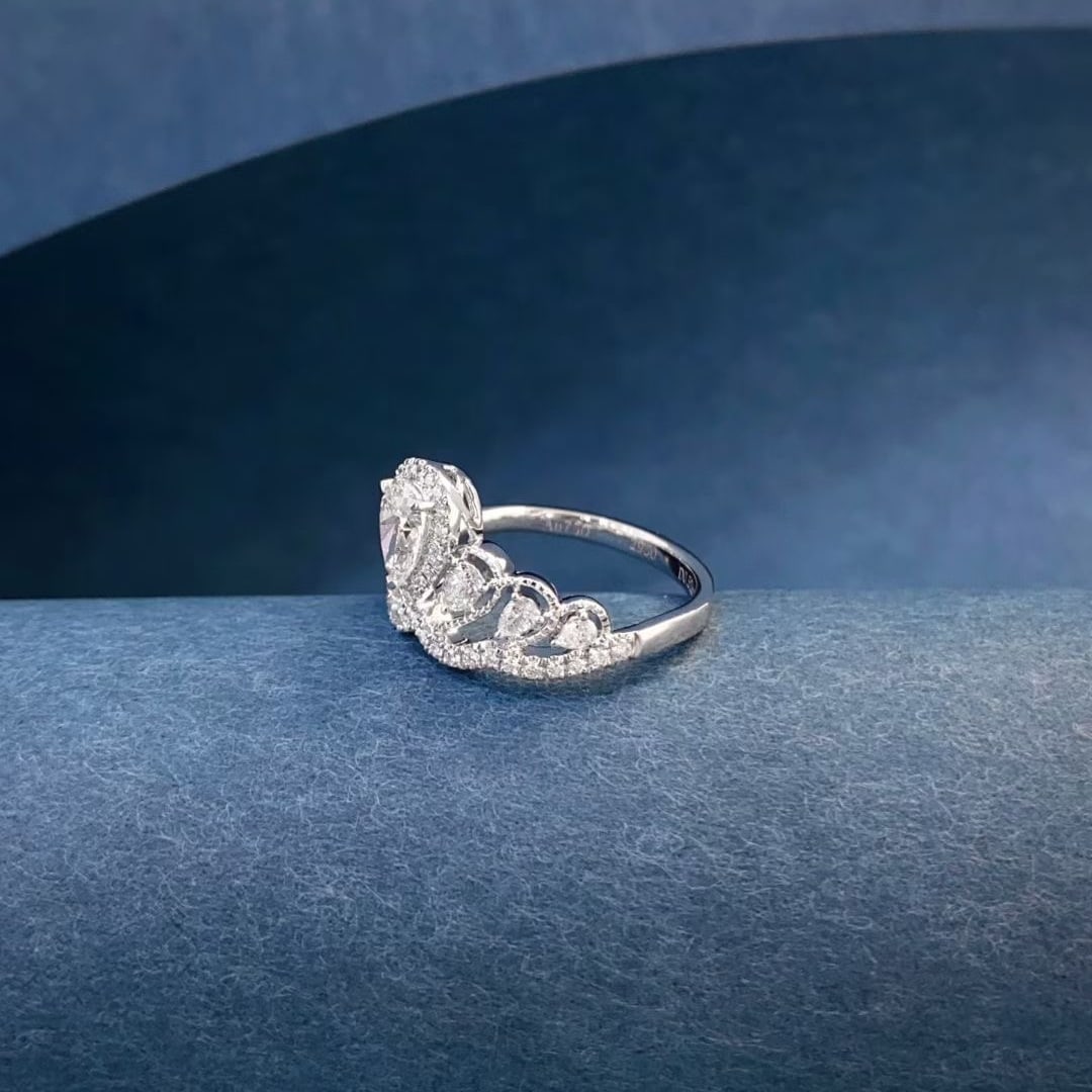 Gia Certified 14k Gold 1.1 Ctw Natural F Si1 Pear Diamond Ring - 4