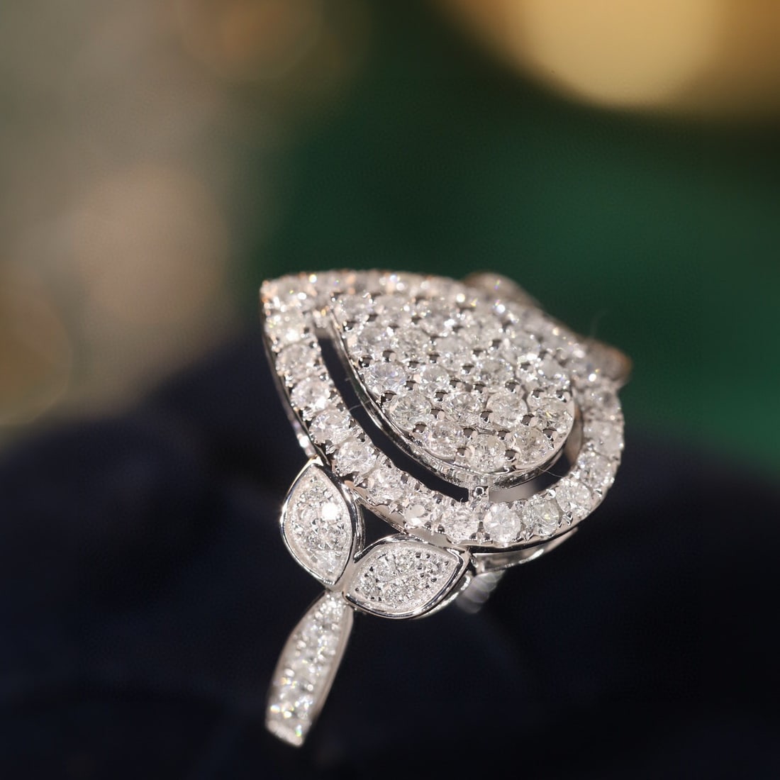 14k Gold 0.9 Ct Natural H Diamond Ring - 3