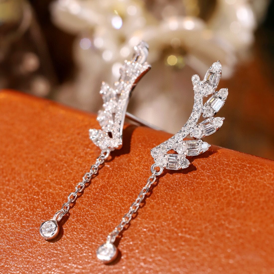 14k Gold 0.4 Ct Natural H Diamond Earrings - 5