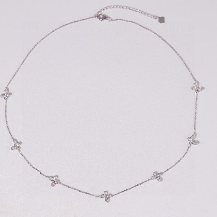 14k Gold 0.4 Ct Natural H Diamond & Butterfly Necklace - 5