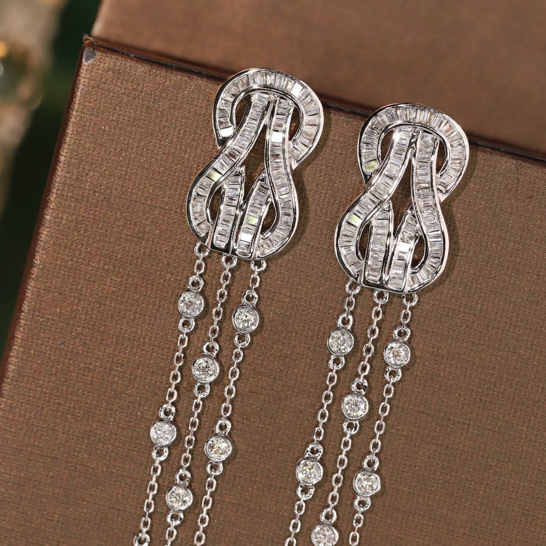 14k Gold 1.2 Ct Natural H Diamond Earrings - 5
