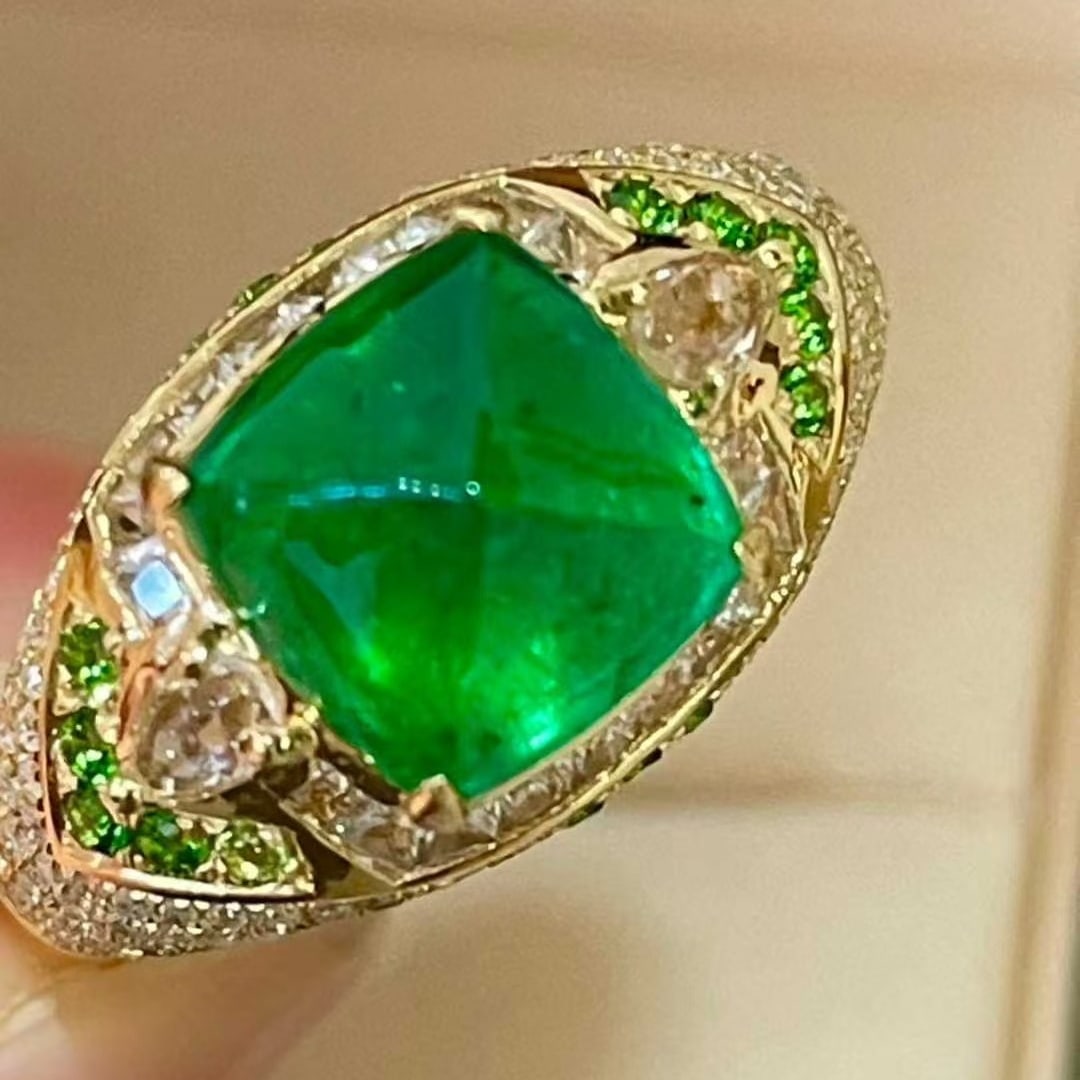 14k Gold 2.82 Ctw Natural Emerald & Diamond Ring - 2