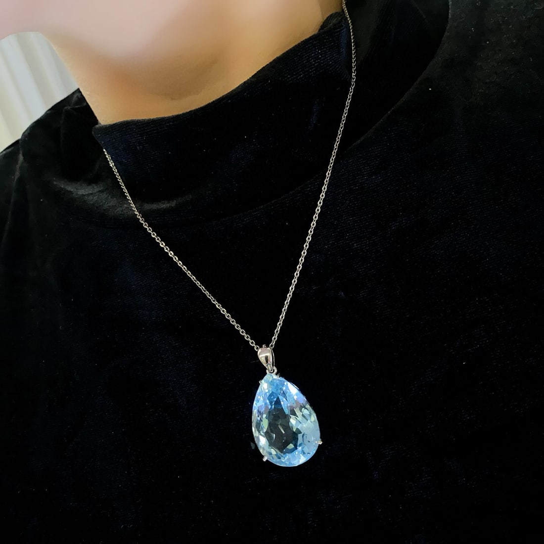 14k Gold 40.10 Ct Natural Topaz Pendant( Without Chain ) - 2
