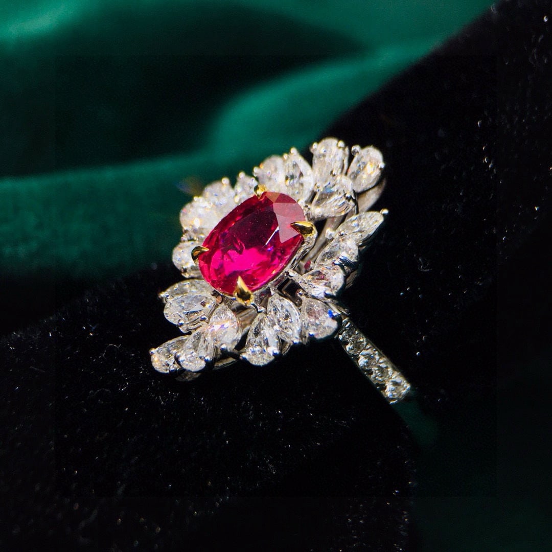 14k Gold 2.32 Ctw Natural Ruby & Diamond Ring - 2