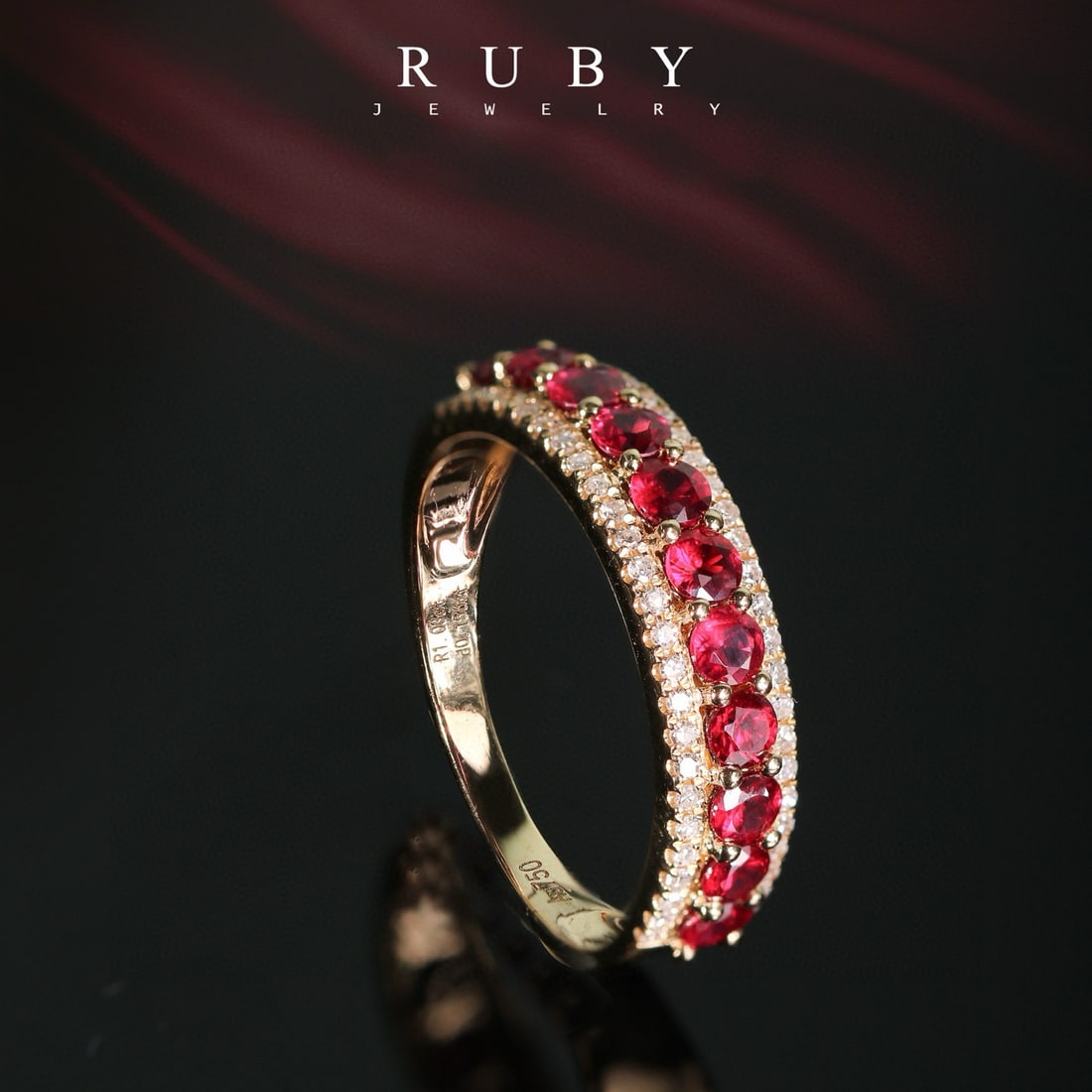 14k Gold 1.2 Ct Natural Ruby & Diamond Ring - 4