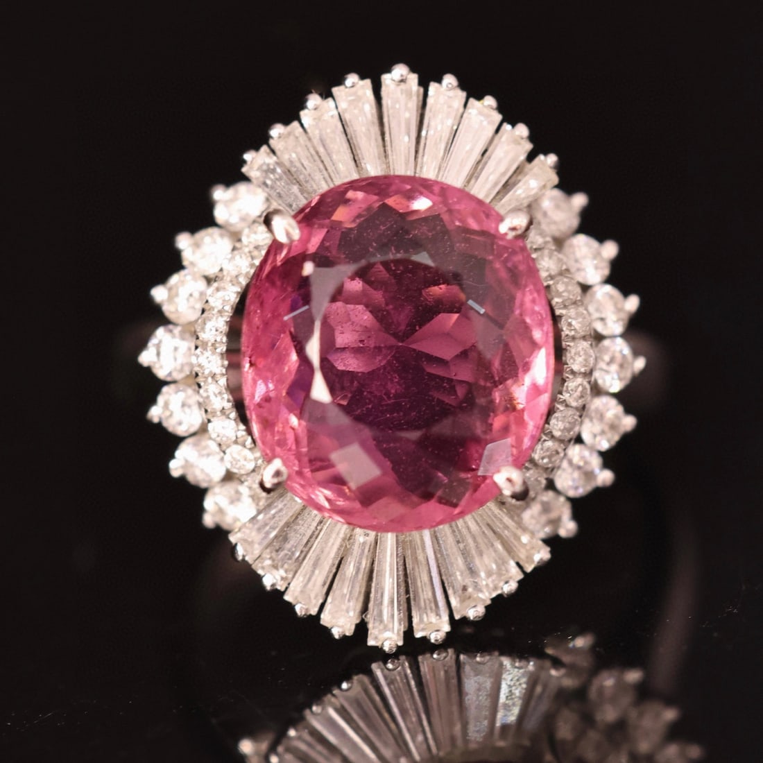 14k Gold 6 Ctw Natural Tourmaline & Diamond Ring (1 of 7)