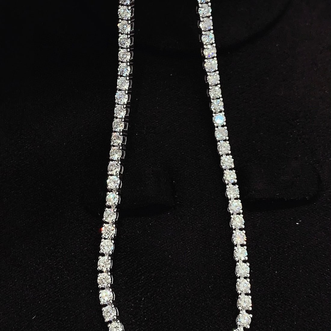 14k Gold 10.98 Ct Natural H Diamond Necklace - 5