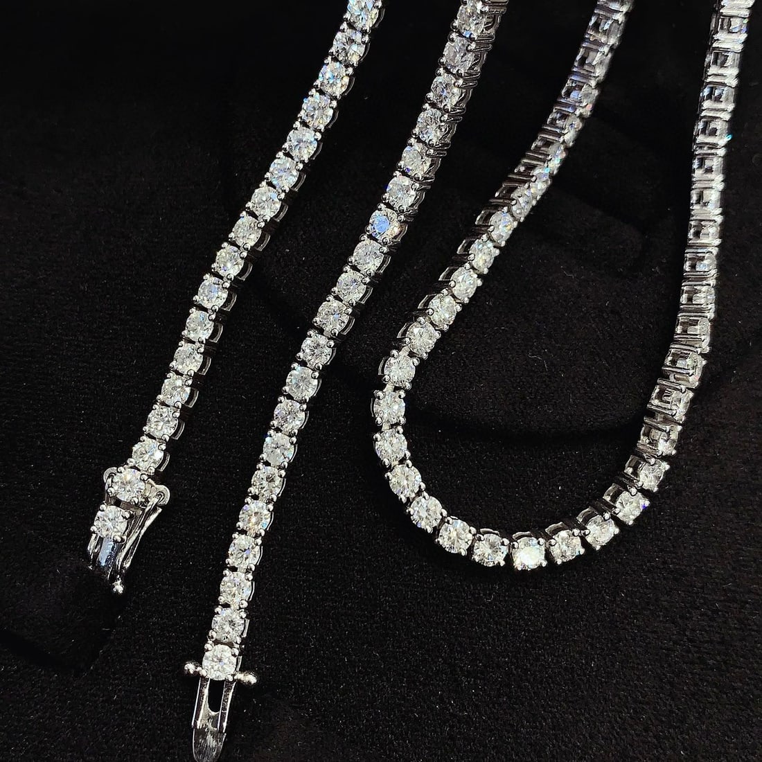 14k Gold 10.98 Ct Natural H Diamond Necklace - 6