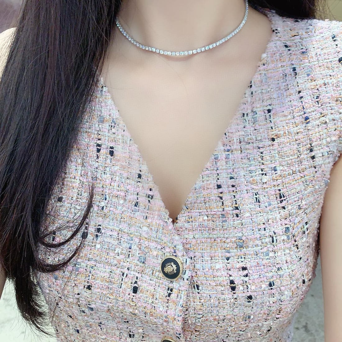 14k Gold 10.98 Ct Natural H Diamond Necklace - 7
