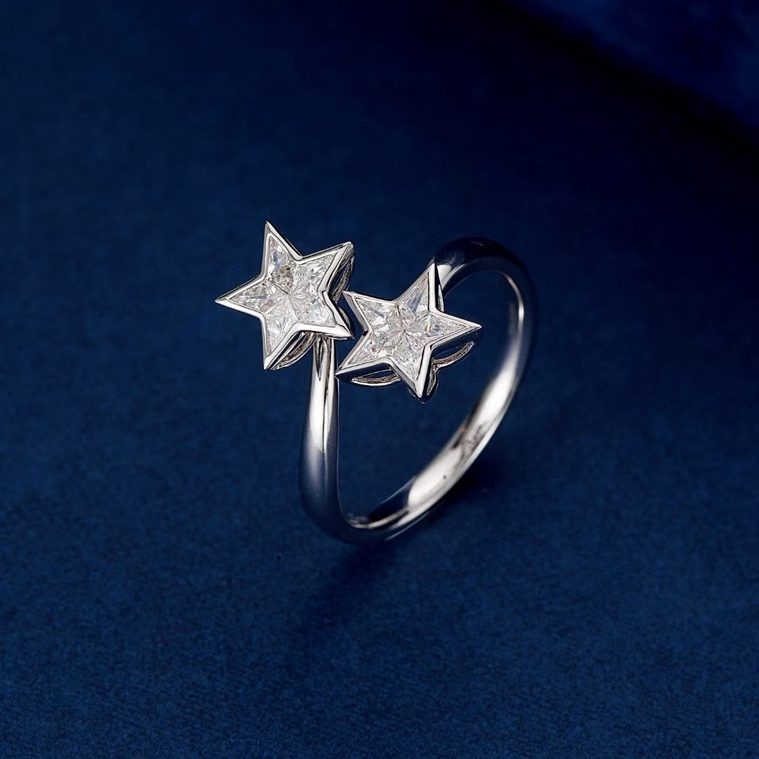 14k Gold 0.46 Ct Natural H Diamond Ring - 2