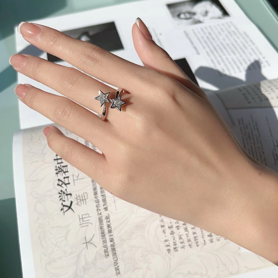 14k Gold 0.46 Ct Natural H Diamond Ring - 4