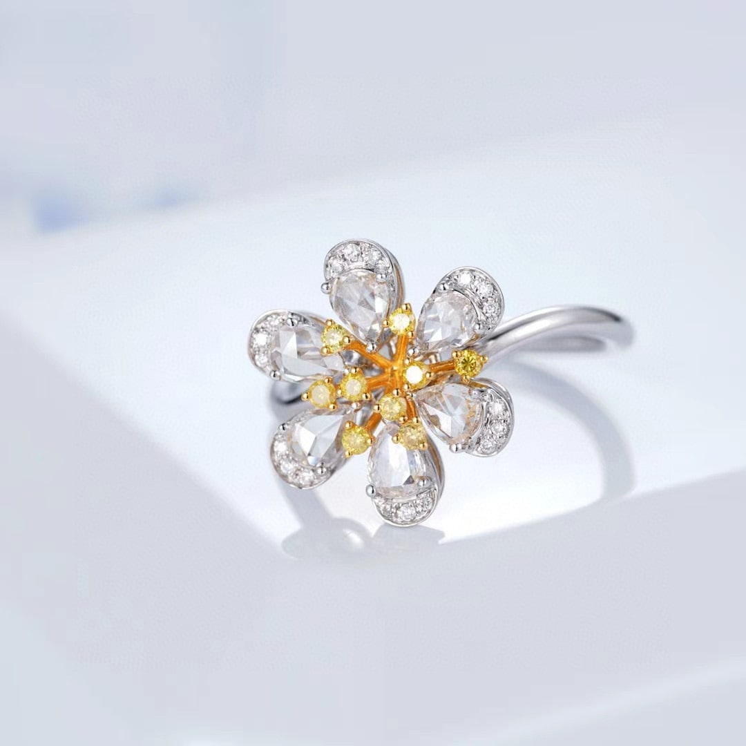 14k Gold 0.63 Ctw Natural H Diamond Ring - 2