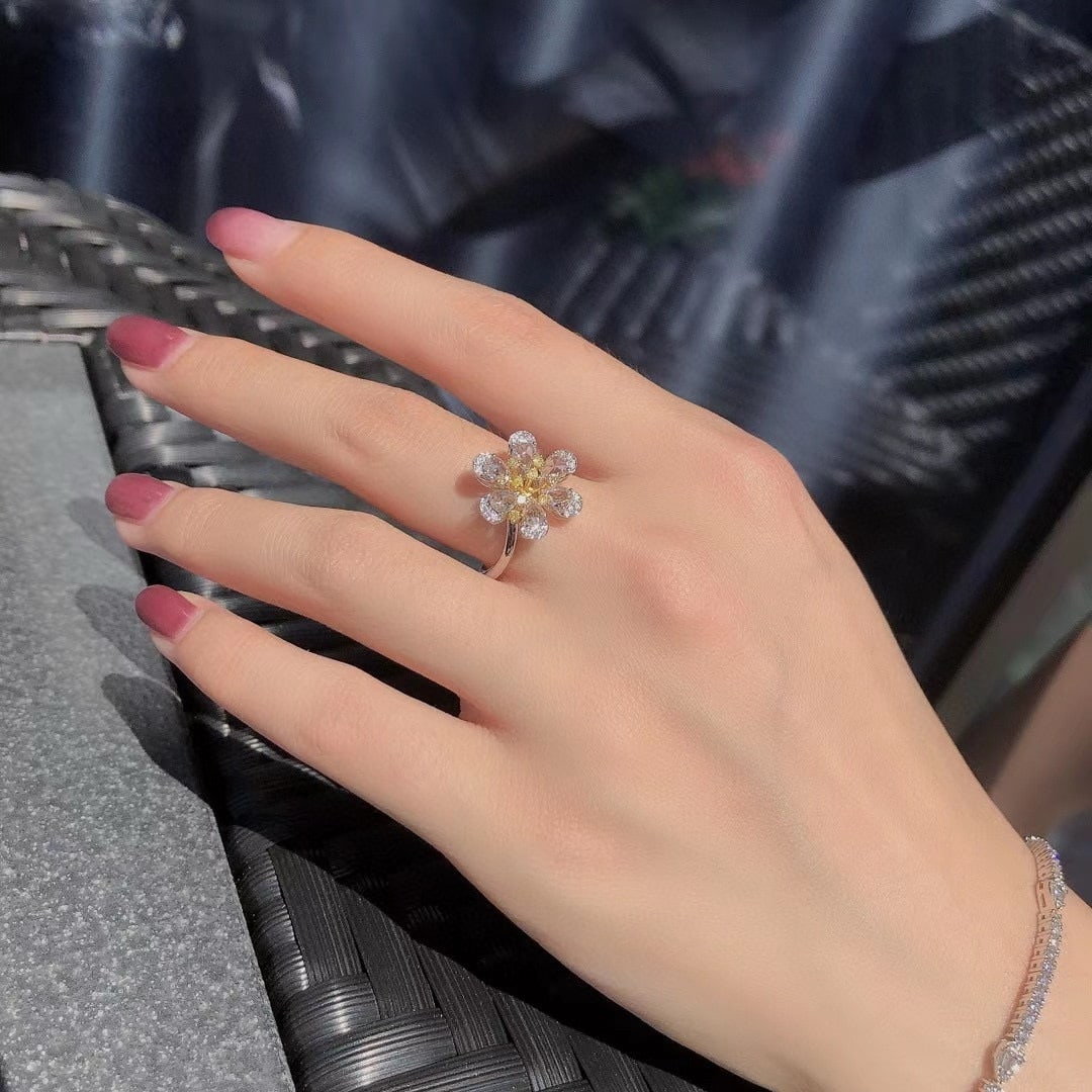 14k Gold 0.63 Ctw Natural H Diamond Ring - 4
