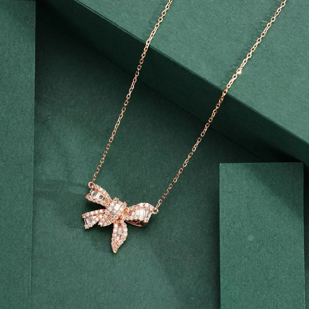 14k Gold 0.39 Ctw Natural H Diamond Necklace - 2