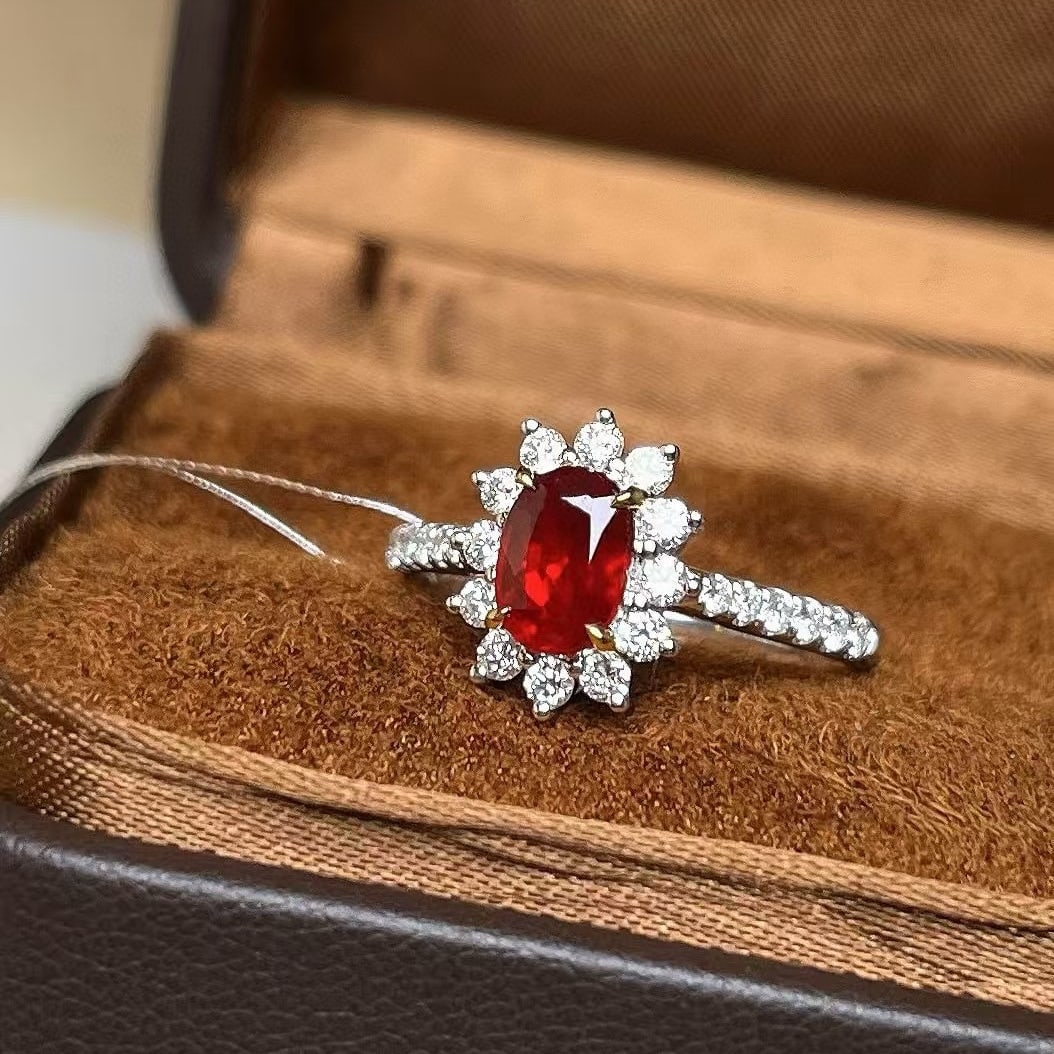 14k Gold 1.57 Ctw Natural Ruby & Diamond Ring - 2