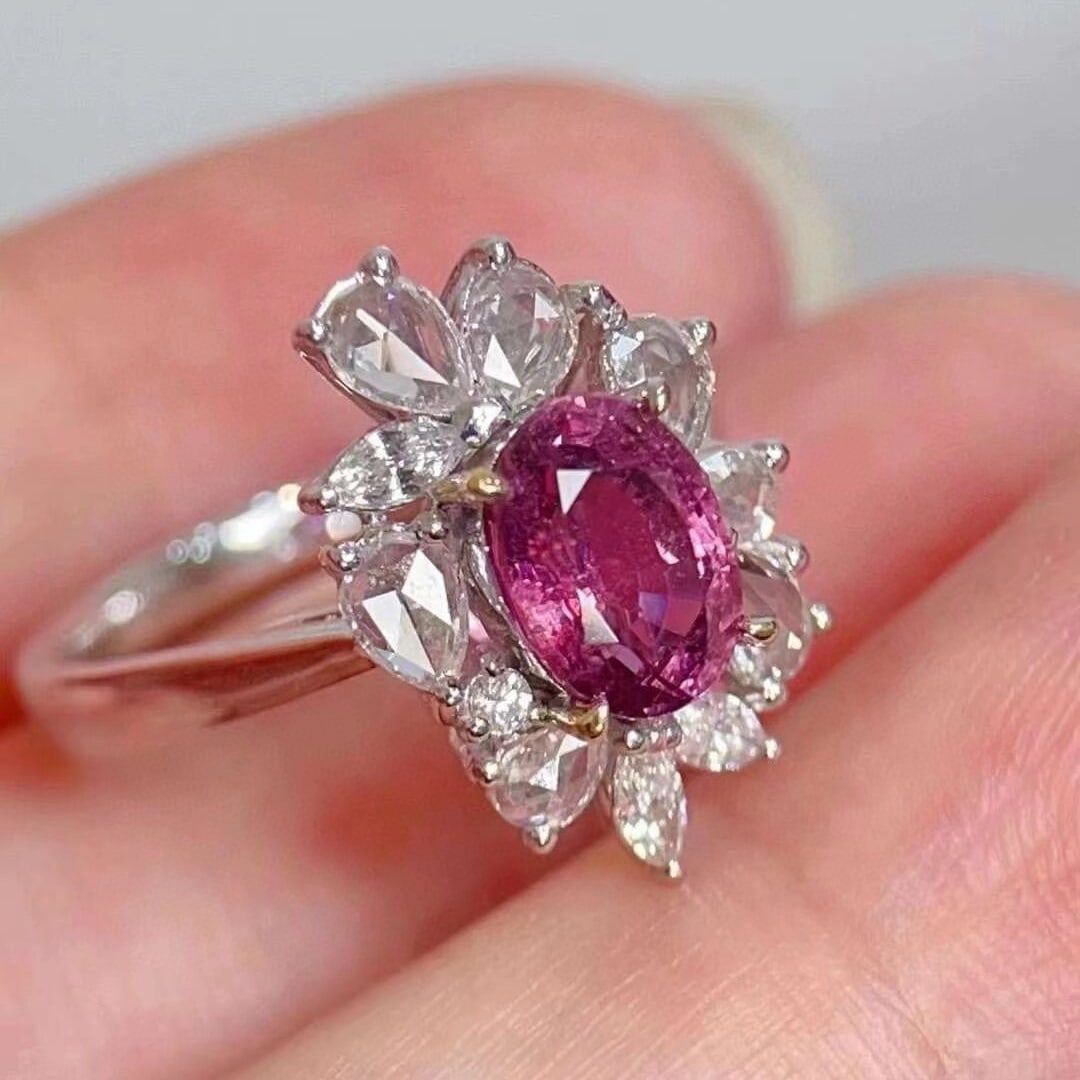 14k Gold 2.28 Ctw Natural Sapphire & Diamond Ring - 2