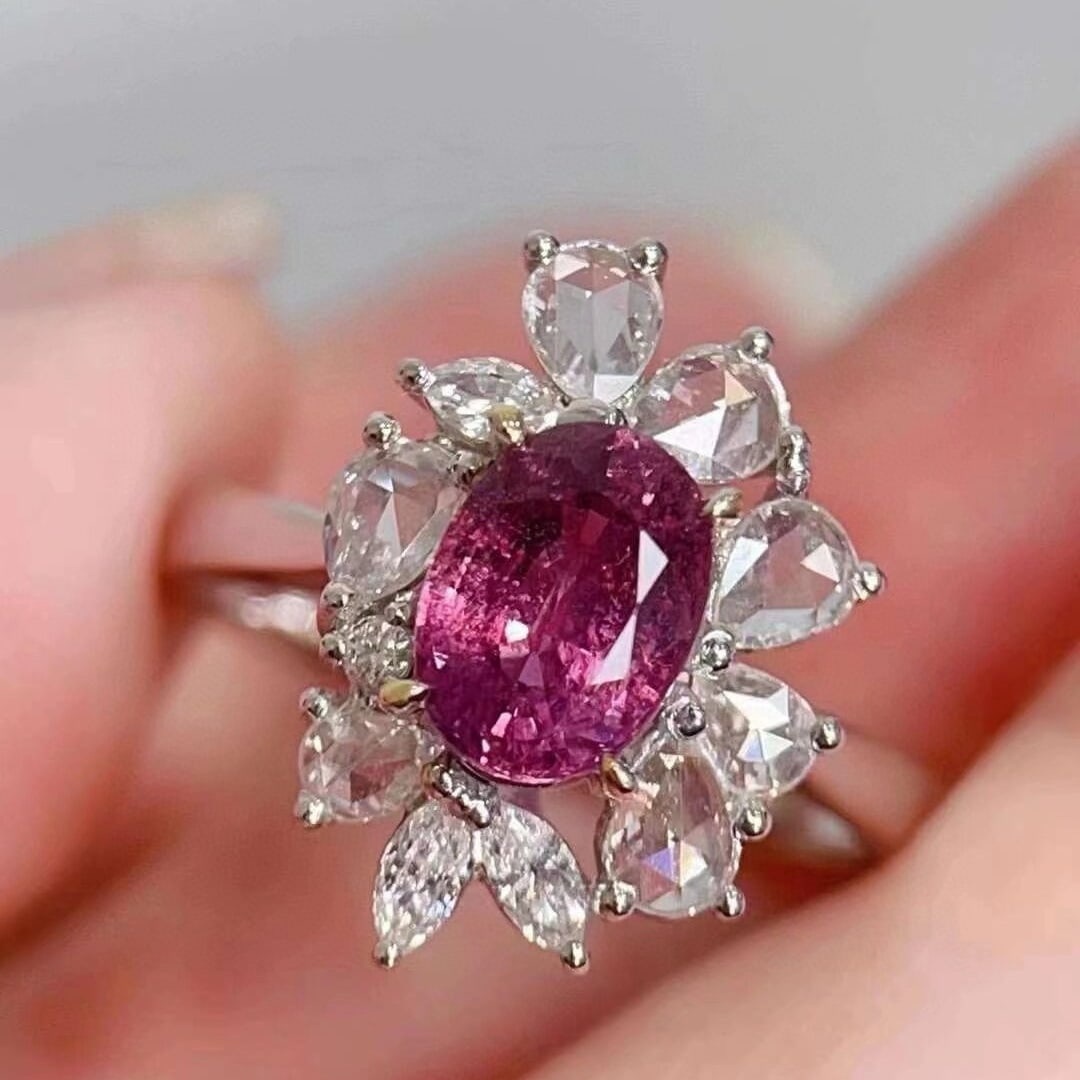 14k Gold 2.28 Ctw Natural Sapphire & Diamond Ring - 4