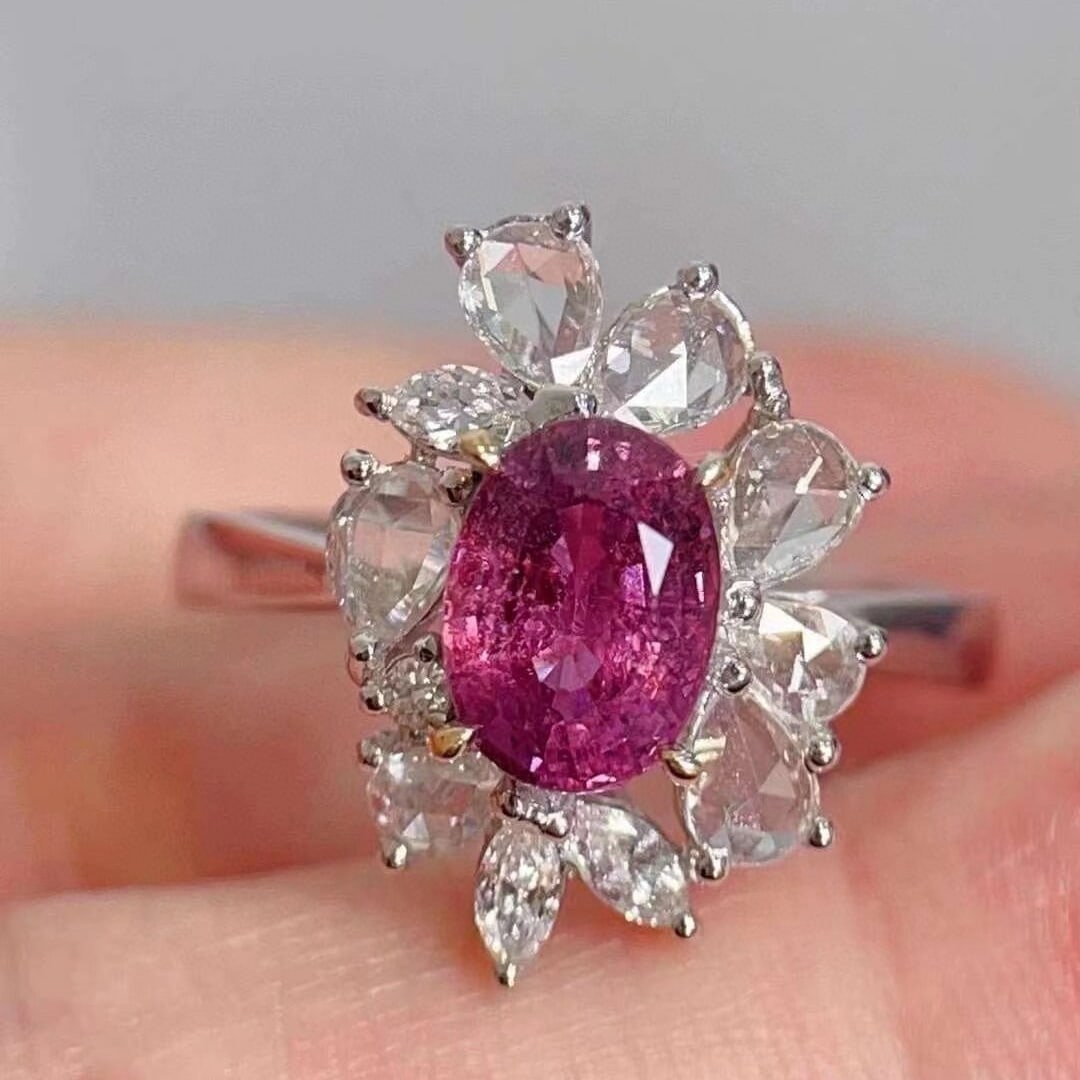 14k Gold 2.28 Ctw Natural Sapphire & Diamond Ring - 5