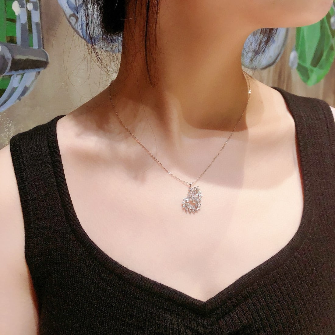 14k Gold 0.52 Ctw Natural H Diamond Pendant( Without Chain ) - 4
