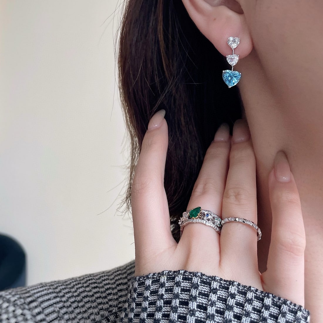 14k Gold 4.1 Ctw Natural Aquamarine & Aquamarine Earrings - 3