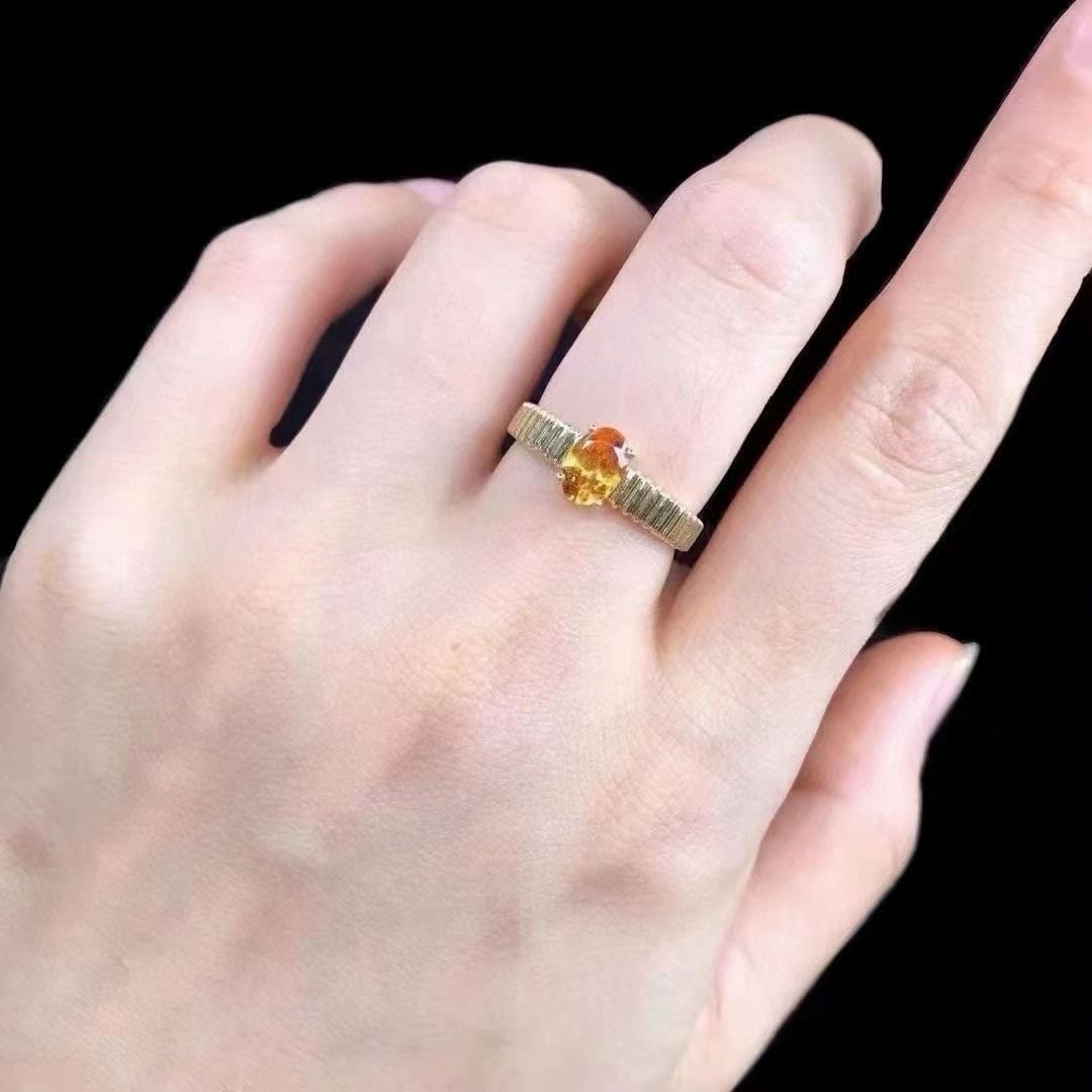 14k Gold 1.1 Ct Natural Spessartine Ring - 4