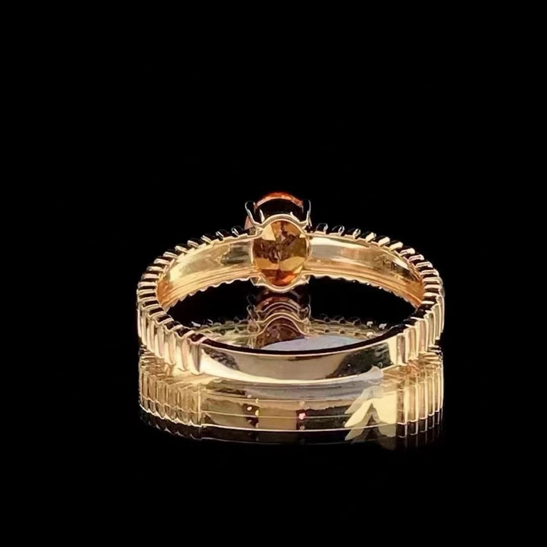 14k Gold 1.1 Ct Natural Spessartine Ring - 6