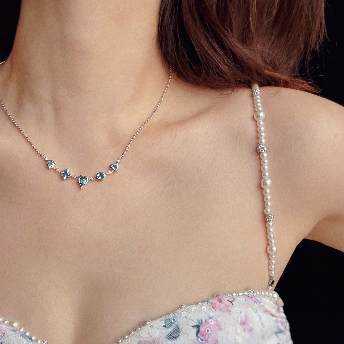 14k Gold 0.65 Ct Natural Aquamarine Necklace - 4