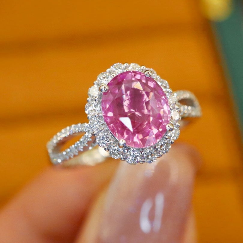 14k Gold 2.50 Ctw Natural Spinel & Diamond Ring - 3