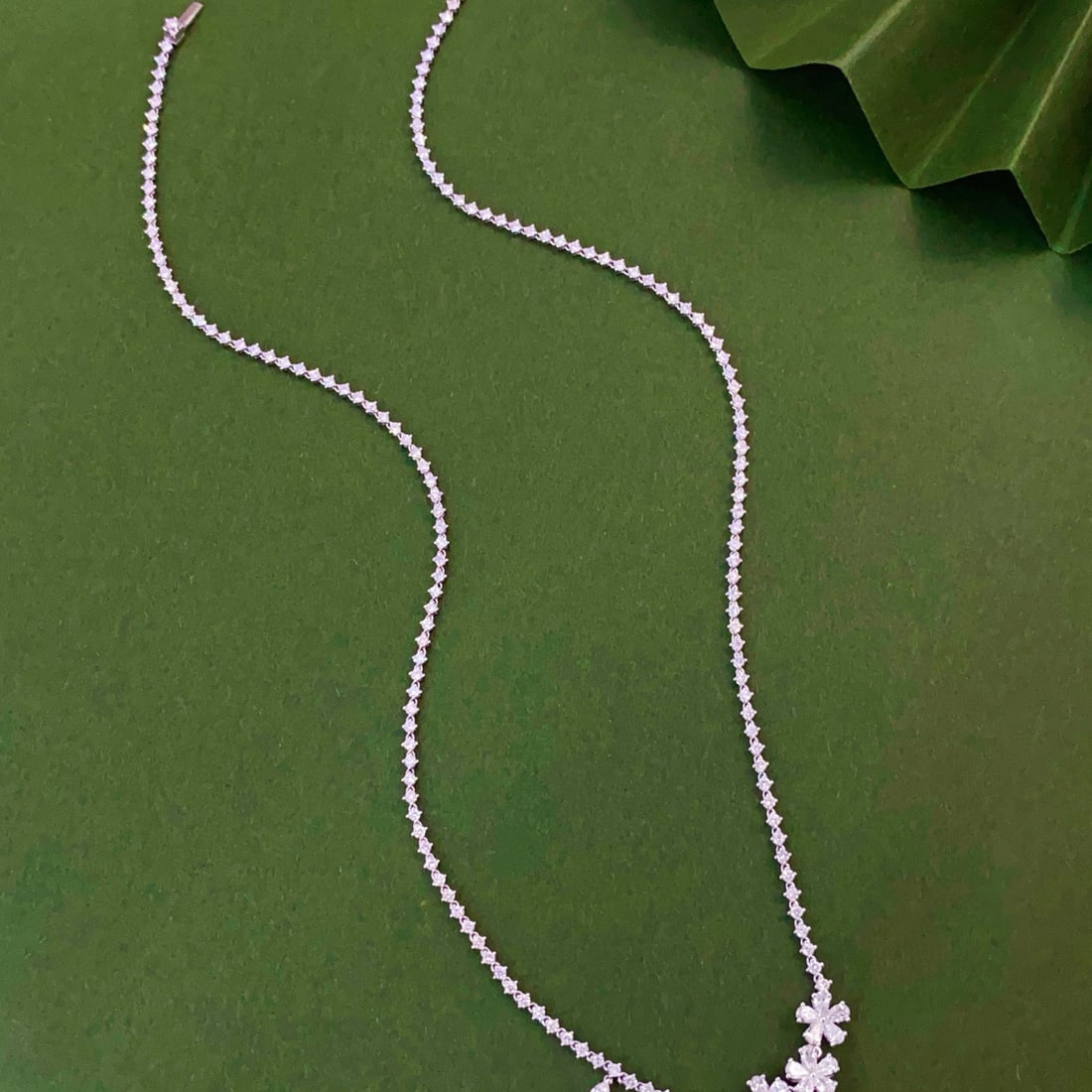 14k Gold 3.9 Ct Natural H Diamond Necklace - 2