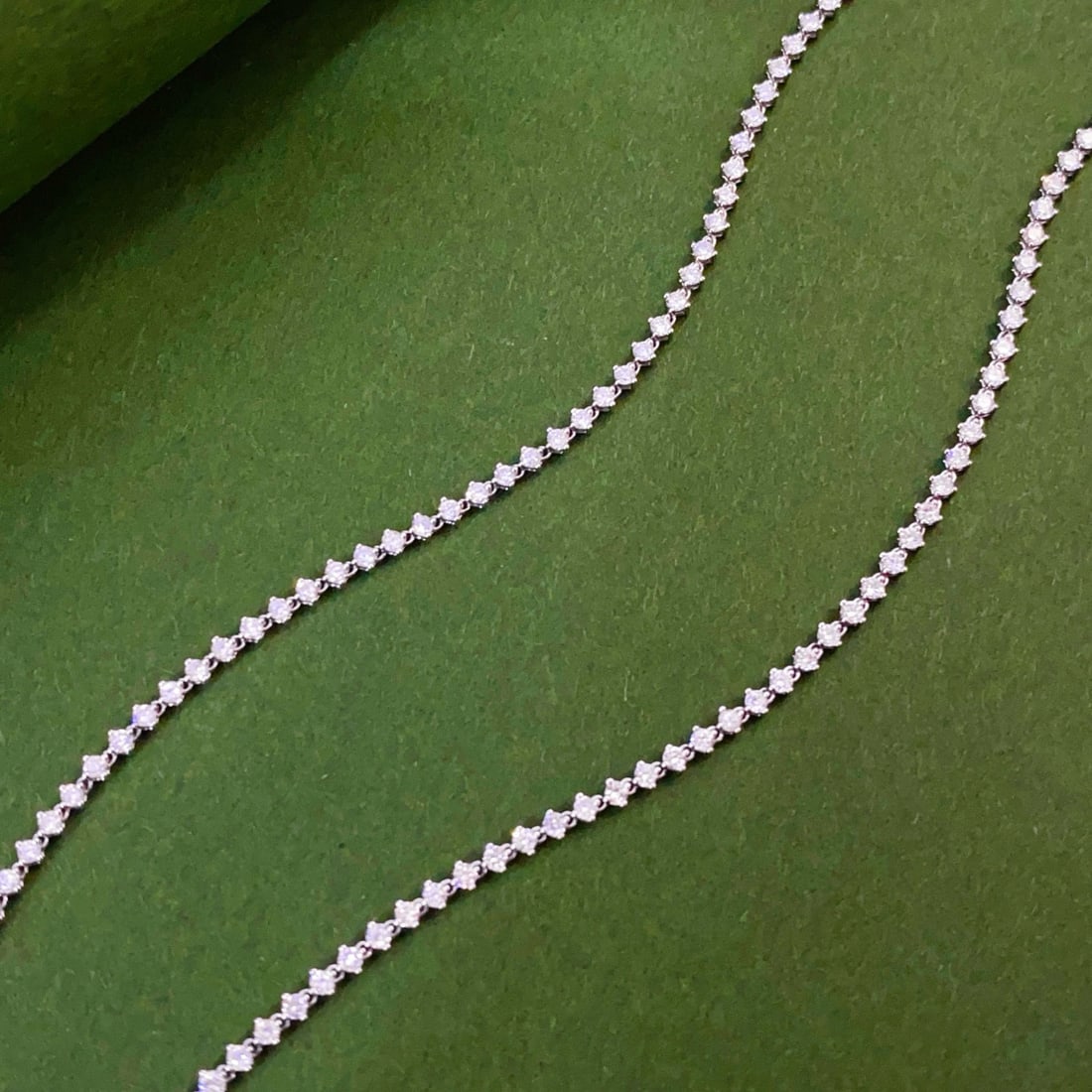 14k Gold 3.9 Ct Natural H Diamond Necklace - 4