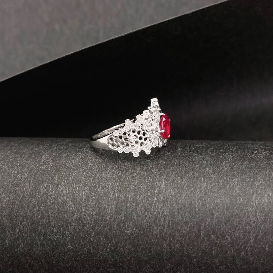 14k Gold 1.32 Ctw Natural Ruby & Diamond Ring - 2