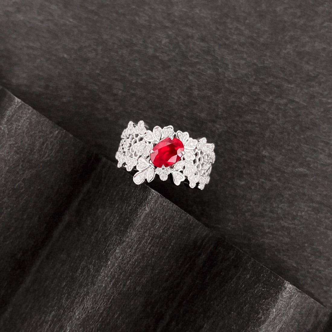 14k Gold 1.32 Ctw Natural Ruby & Diamond Ring - 6